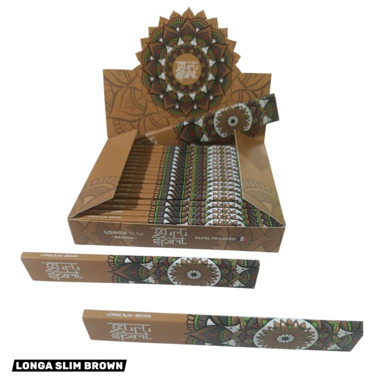 PAPEL SEDA GURU SPIRIT LONGA BROWN SLIM C/20