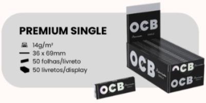 PAPEL SEDA OCB PREMIUM SINGLE 69MM C/50