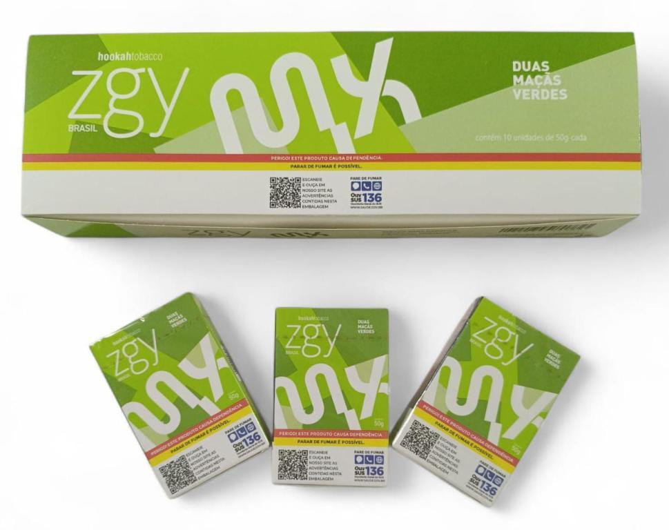 FUMO ZGY BRASIL DUAS MACAS VERDES C/10UN