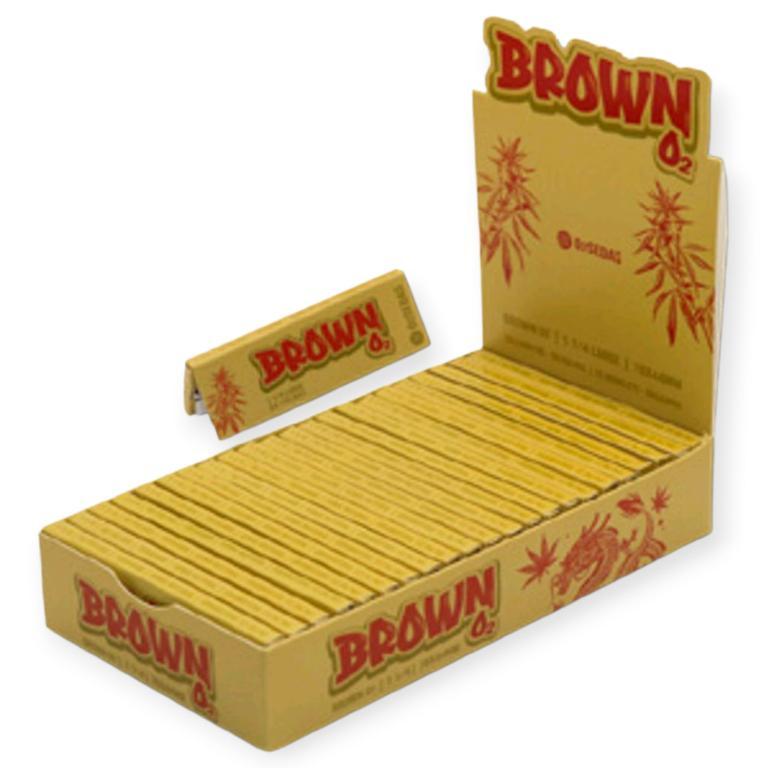 PAPEL SEDA O2 BROWN LARGE MINI C/25