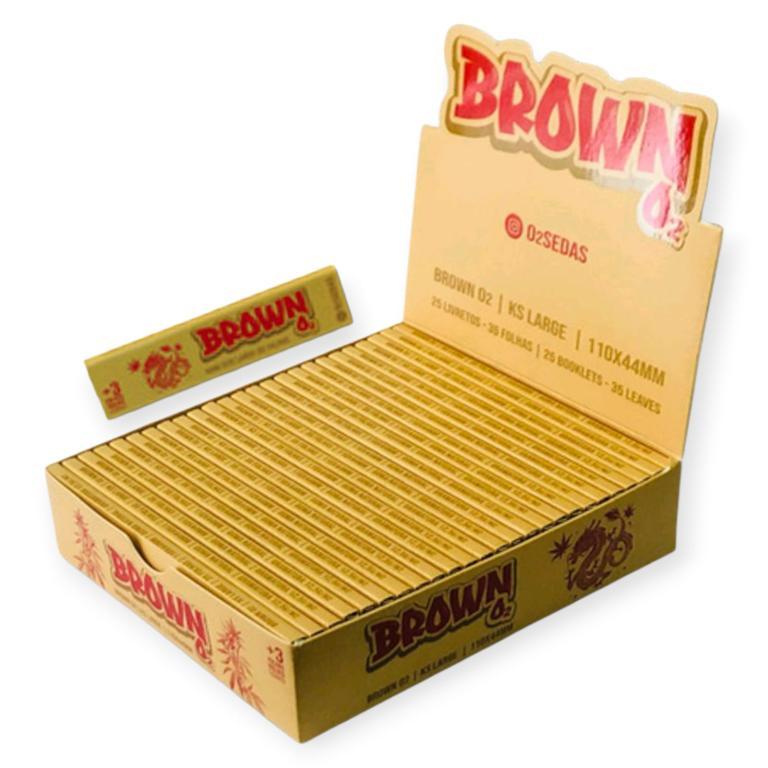 PAPEL SEDA O2 BROWN KS LARGE C/25