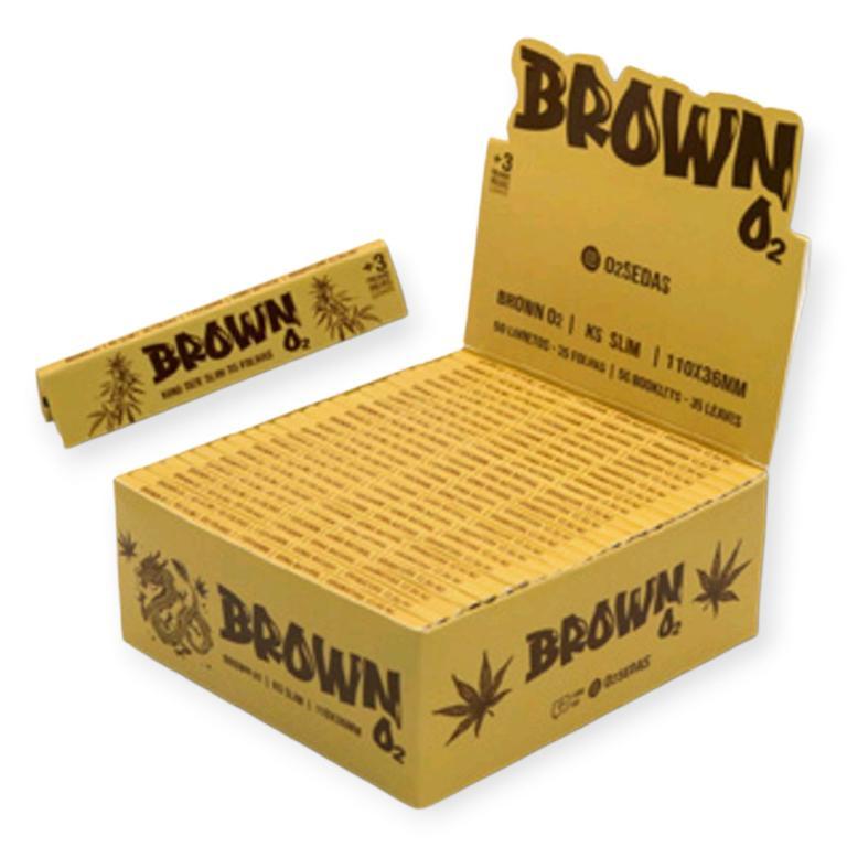 PAPEL SEDA O2 BROWN KS SLIM C/50