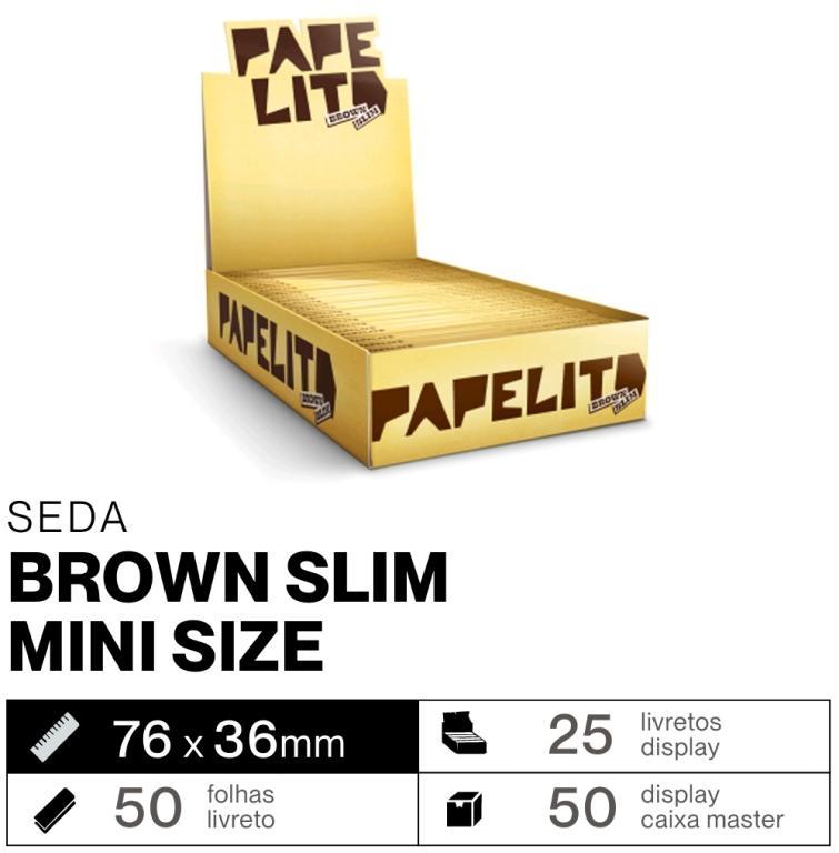 PAPEL SEDA PAPELITO BROWN SLIM MINI C/25