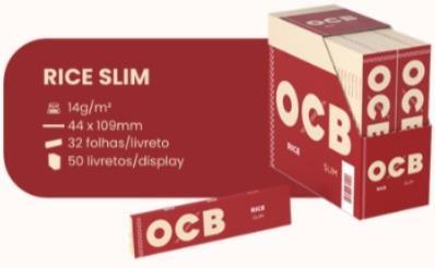 PAPEL SEDA OCB RICE KS C/50 (PAPEL DE ARROZ E CANHAMO ORGANICO)