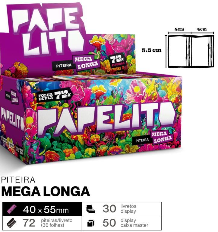 PITEIRA DE PAPEL PAPELITO MEGA LONGA DUPLA 2X1 C/30