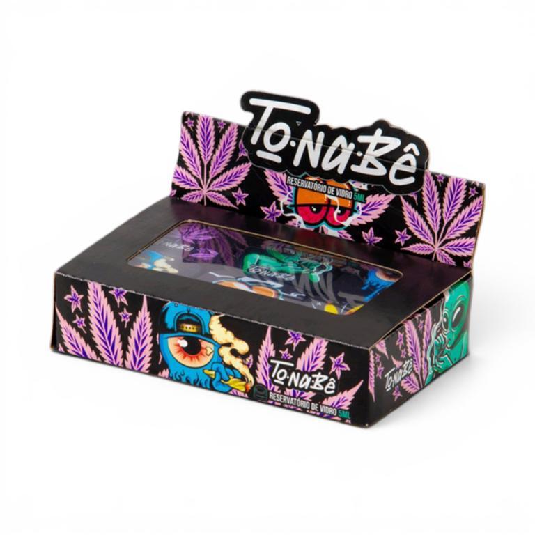 RESERVATÓRIO DE VIDRO TONABE 5ML C/6 (PRETO)