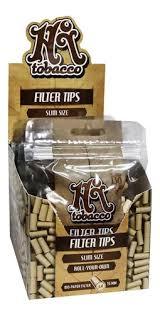 FILTRO DE ACETATO BIODEGRADAVEL HI TOBACCO BROWN SLIM SIZE 6,0MM X 15MM C/10