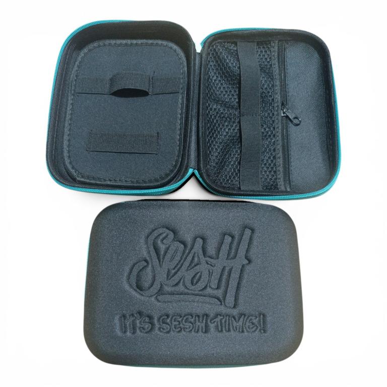 CASE SESH PRETO C/ ZIPER AZUL