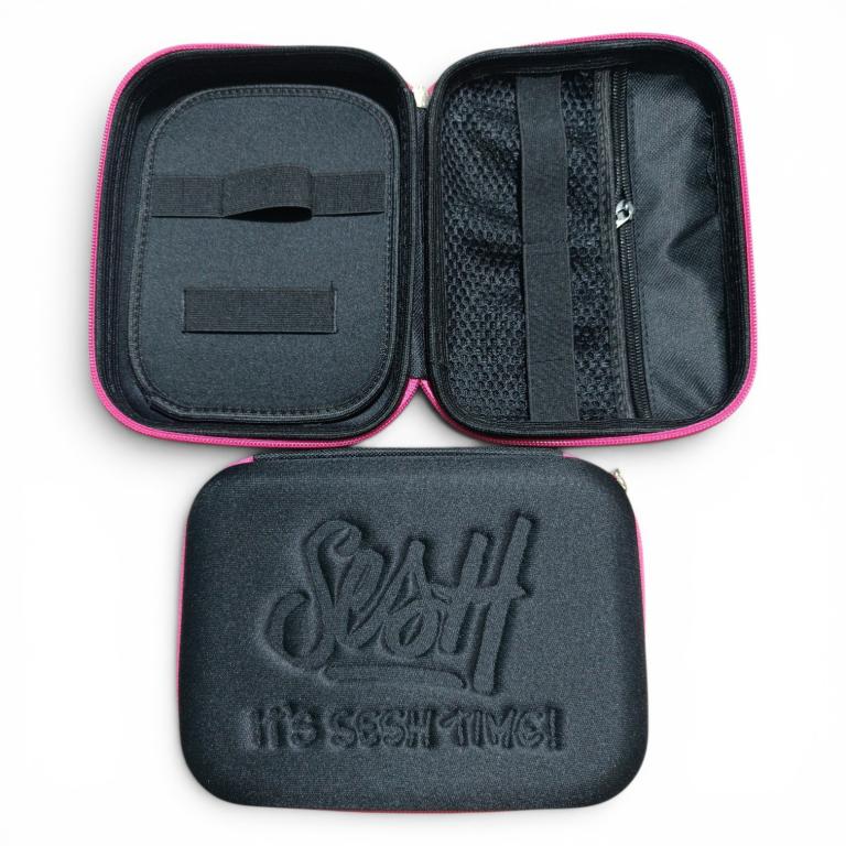 CASE SESH PRETO C/ ZIPER ROSA