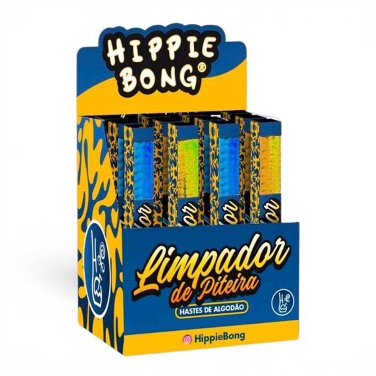 HASTE HIPPIE BONG LIMPEZA PITEIRA DE VIDRO C/12