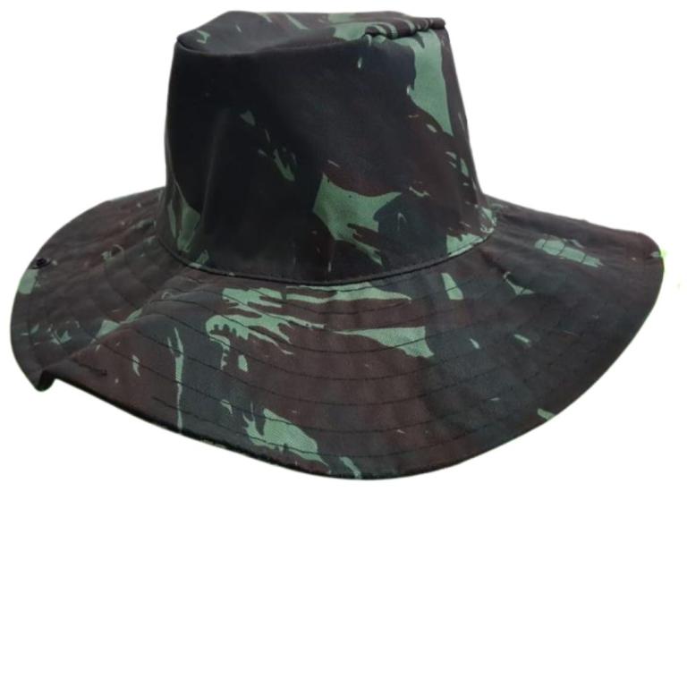 CHAPÉU AUSTRALIANO SEM PROTEÇÃO OXFORD - CAMUFLADO VERDE