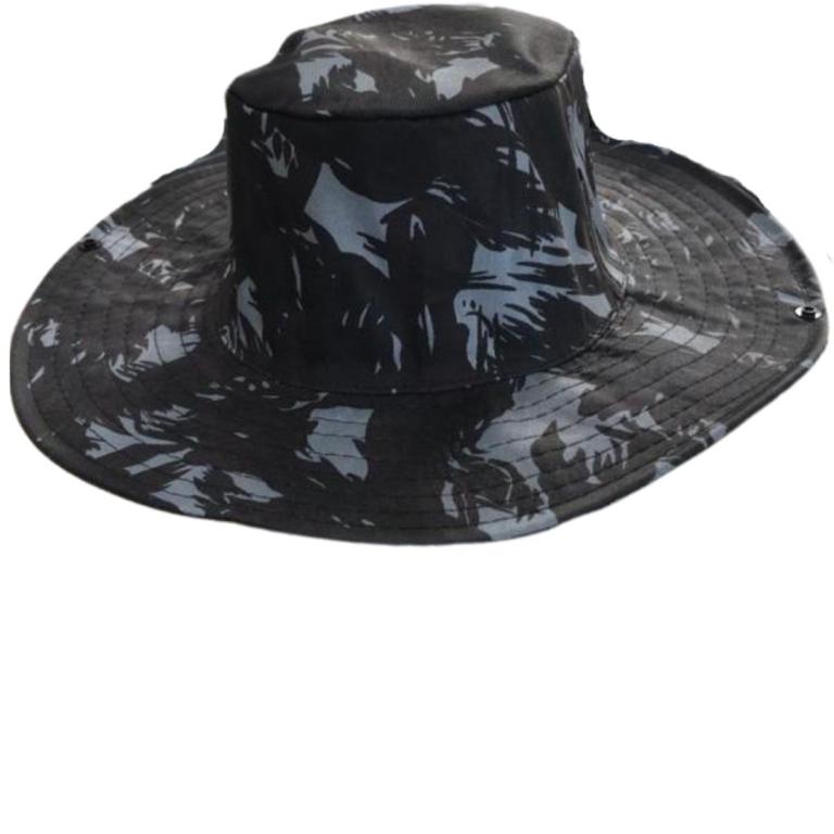 CHAPÉU AUSTRALIANO SEM PROTEÇÃO OXFORD - CAMUFLADO CINZA