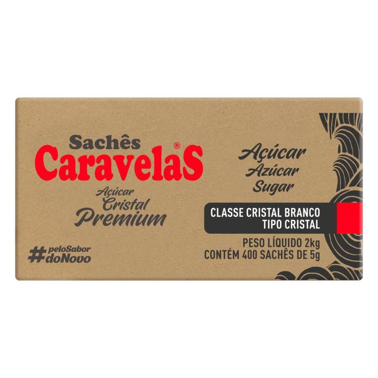 AÇUCAR CRISTAL SACHE PREMIUM CARAVELAS CX C/400UN