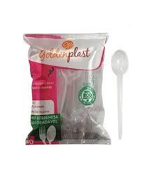 COLHER SOBREMESA CRISTAL C/50UN GOLDENPLAST