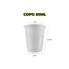 COPO PLASTICO COPAZA 80ML B-50 PCT C/100UN