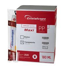 COPO PLASTICO CRISTALCOPO PP 180ML TR CX C/2.500UN