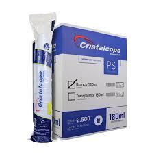 COPO PLASTICO CRISTALCOPO PS 180ML TR CX C/2.500UN