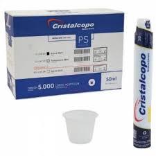 COPO PLASTICO CRISTALCOPO PS 50ML TR CX C/5.000UN