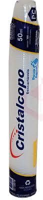 COPO PLASTICO CRISTALCOPO PS 50ML TR CX C/5.000UN