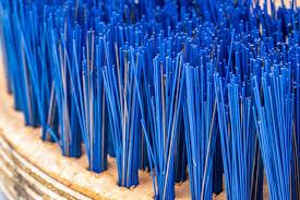 ESCOVA DE LAVAR  410MM S/ FLANGE AZUL BRALIMPIA