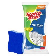 ESPONJA AZUL NAO RISCA COZINHA SCOTCH-BRITE 3M C/3UN