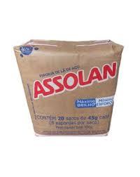 ESPONJA DE ACO ASSOLAN 8X60GR PCT 20 UNIDADE