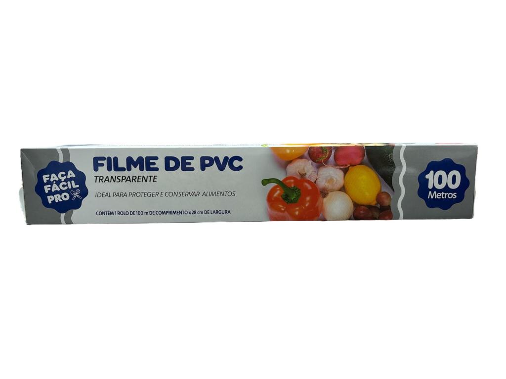 FILME PVC C/ SERRILHA 28CM X 100M FAÇA FACIL