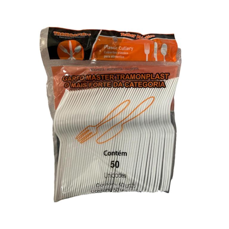 GARFO MASTER BRANCO TRAMONPLAST C/ 50UN