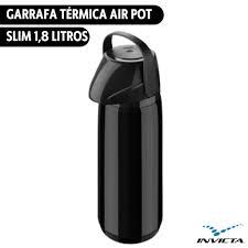 GARRAFA TERMICA INVICTA AIR PORT SLIM 1,8L PRETA