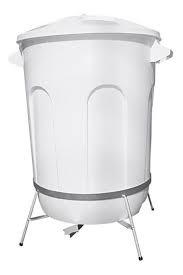 LIXEIRA C/ PEDAL SUP. AÇO BRANCA 93LT JAGUAR