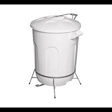 LIXEIRA C/ PEDAL SUP. AÇO BRANCA 30LT JAGUAR