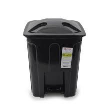 LIXEIRA PLASTICA C/ PEDAL 15LT PRETA JAGUAR
