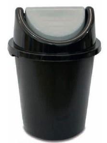 LIXEIRA C/ TAMPA BASCULANTE 97LT PRETA PLASNEW