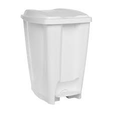 LIXEIRA PLASTICA C/ PEDAL 20LT BRANCA JAGUAR