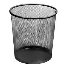 LIXEIRA TELADA METAL 23,5X26,5CM PRETA