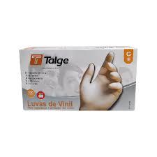 LUVA VINIL GRANDE SEM PÓ C/100UN TALGE