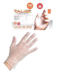 LUVA VINIL GRANDE SEM PÓ C/100UN TALGE