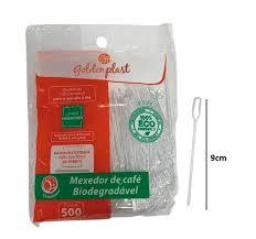 MEXEDOR DE CAFÉ 8,5CM CRISTAL BIO C/500UN GOLDENPLAST