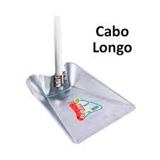 PÁ DE LIXO FOLHA METAL CABO LONGO MELARÉ