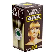 PALITO ROLIÇO DE MADEIRA C/200UN GINA