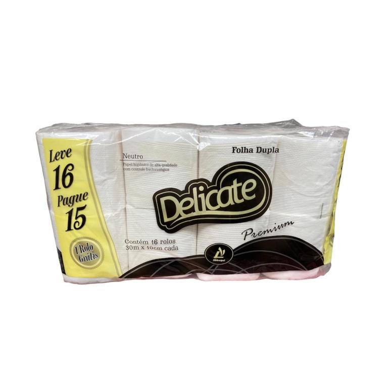 PAPEL HIG. DELICATE PREMIUM  F.D. C/16 ROLOS 30M
