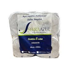PAPEL HIG. ROLAO BRANCO F.S. C/8UN 10CMX300MT SERRA AZUL