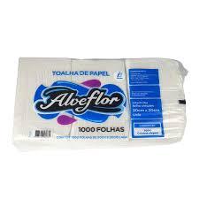 PAPEL INTERFOLHA 100% CEL. 20X20CM 2DB F.S. C/1.000FL ALVEFLOR