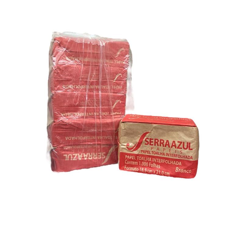 PAPEL INTERFOLHA BRANCO 18,5X21CM 2DB F.S. 5X1.000FL SERRA AZUL