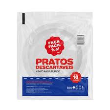 PRATO 21 FAÇA FACIL RASO BRANCO C/10UN