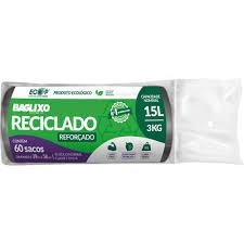 SACO PRETO P/ LIXO REFORÇADO 15LT C/60UN BAG LIXO