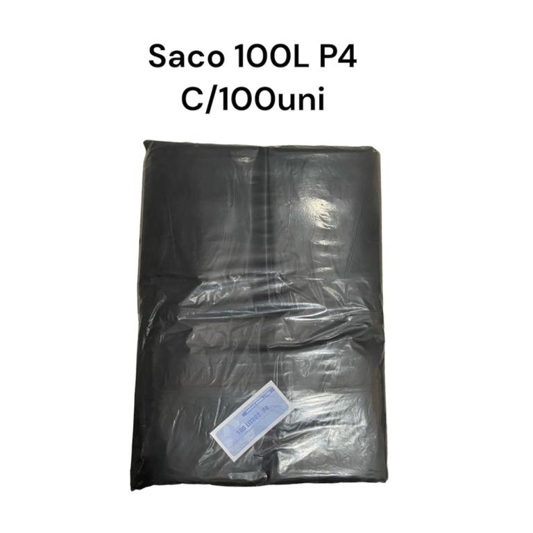 SACO PRETO P/ LIXO 100LT P-4 C/100UN