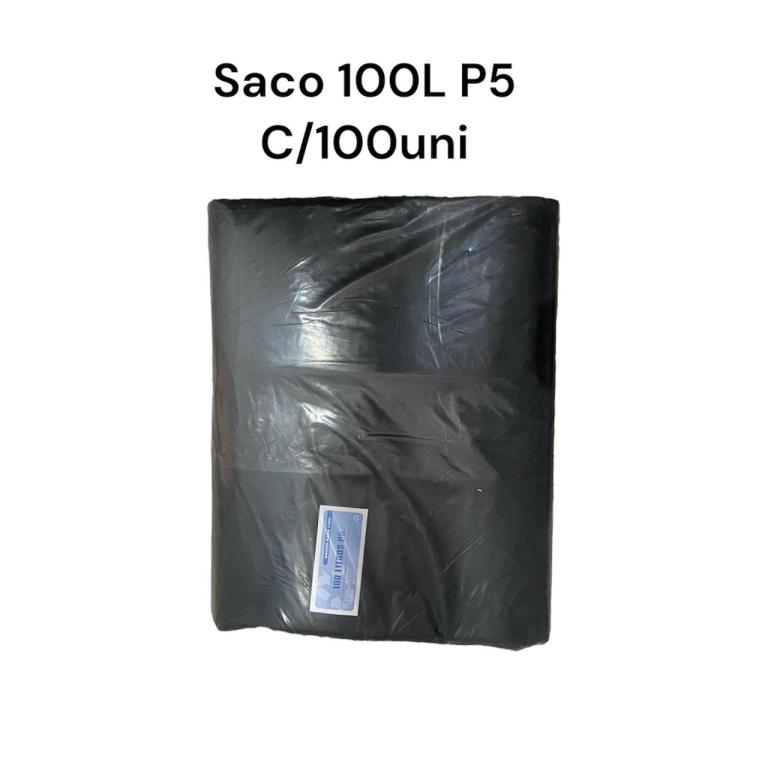 SACO PRETO P/ LIXO 100LT P-5 C/100UN
