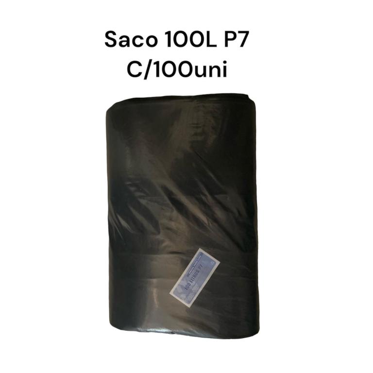 SACO PRETO P/ LIXO 100LT P-7 C/100UN