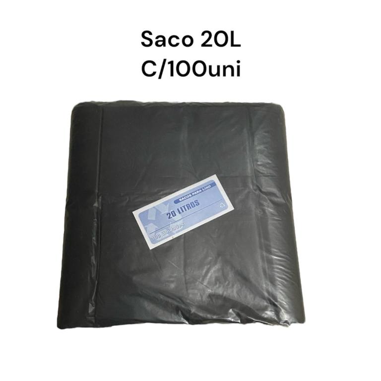SACO PRETO P/ LIXO 20LT C/100UN